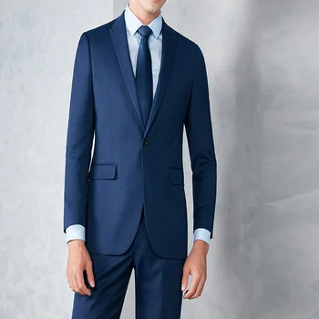 Gentlemen Blue Business Style Suit Groom Wedding Suits Prom Party Suits 2 Pcs (Jacket+Pants ) Men Suit Custom Made 2018 Newest
Gentlemen Blue Business Style Suit Groom Wedding Suits Prom Party Suits 2 Pcs (Jacket+Pants ) Men Suit Custom Made 2018 Newest