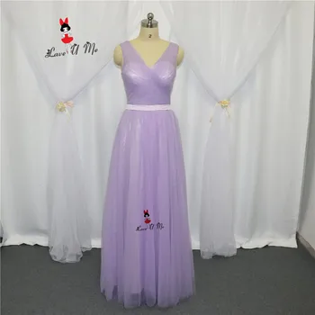 Vintage Lilac Bridesmaid Dresses Long Tulle V Neck Back Pleated Floor Length Wedding Party Dress Vestido de Festa de Casamento
Vintage Lilac Bridesmaid Dresses Long Tulle V Neck Back Pleated Floor Length Wedding Party Dress Vestido de Festa de Casamento