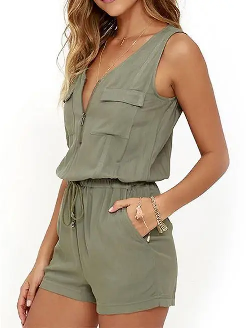 Casual V Neck Sleeveless Lace-Up Short Jumpsuits - Dropshipping 2018 Women Sleeveless Jumpsuit Casual Loose Trousers
Casual V Neck Sleeveless Lace-Up Short Jumpsuits - Dropshipping 2018 Women Sleeveless Jumpsuit Casual Loose Trousers