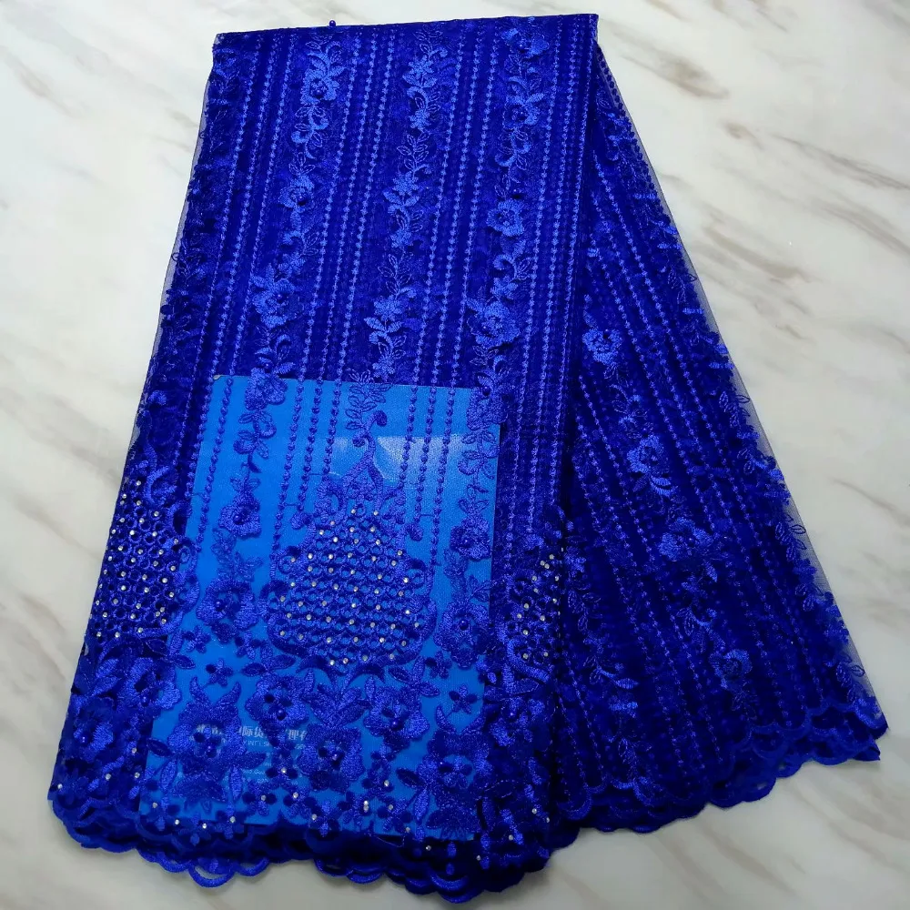 NEW Blue African Net Lace Fabric 2019 High Quality Tulle With Beads Embroidery French Mesh Lace Fabrics 5 Yards For Dress A1755
NEW Blue African Net Lace Fabric 2019 High Quality Tulle With Beads Embroidery French Mesh Lace Fabrics 5 Yards For Dress A1755