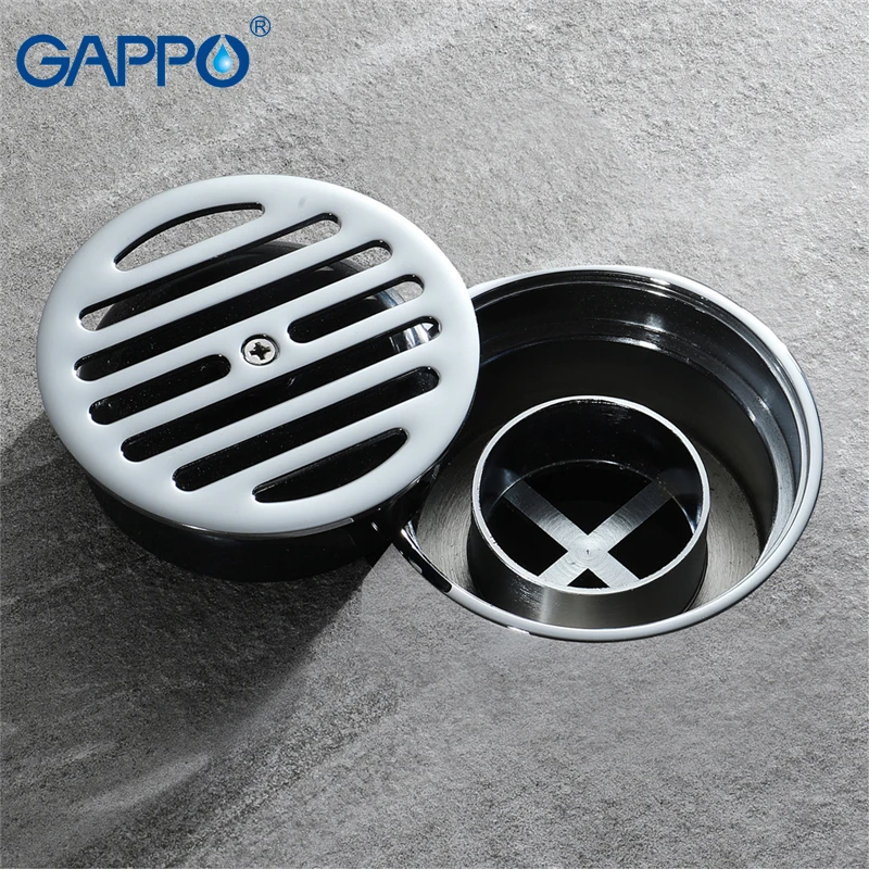 

GAPPO Drains Round Anti-odor Bathroom Floor Drain Waste Drainer Floor Cover Stopper Bathroom Shower Floor Drains Bath Stopper