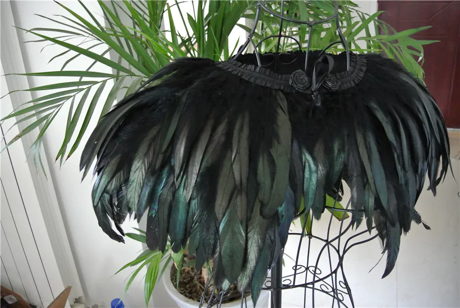3 PLY Black feather cape top feather jacket feather shawl Carnival feather shoulder shrug
3 PLY Black feather cape top feather jacket feather shawl Carnival feather shoulder shrug
