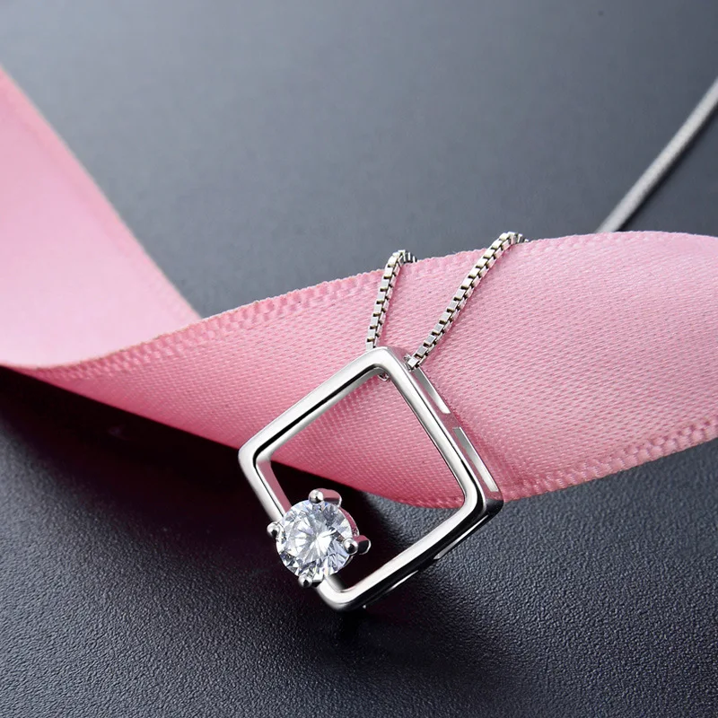 Simple Geometry 100% 925 Sterling Silver Fashion Zircon Pendant Woman Fashion Jewelry Valentine Couple Gift
Simple Geometry 100% 925 Sterling Silver Fashion Zircon Pendant Woman Fashion Jewelry Valentine Couple Gift