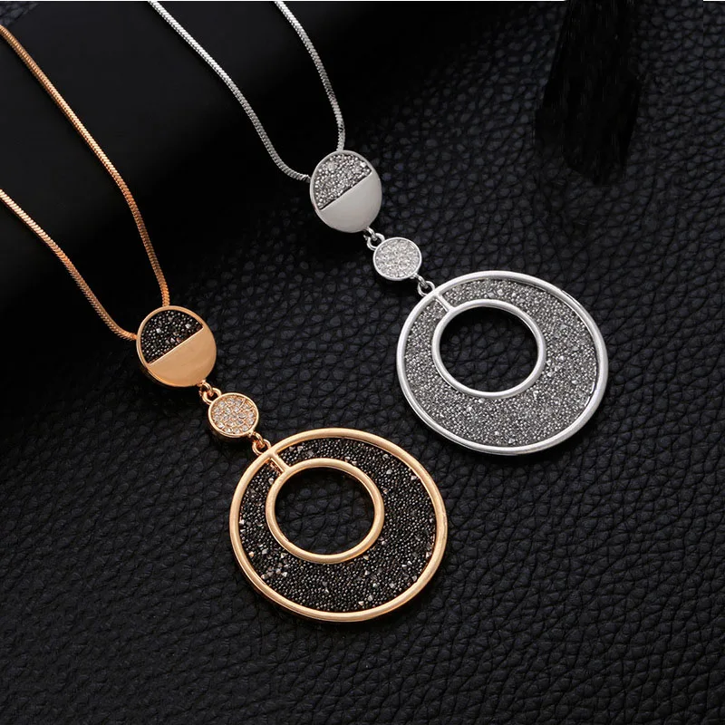 New retro ethnic style sweater chain round inlaid scrub stone necklace personality punk wind long necklace women's accessories
New retro ethnic style sweater chain round inlaid scrub stone necklace personality punk wind long necklace women's accessories