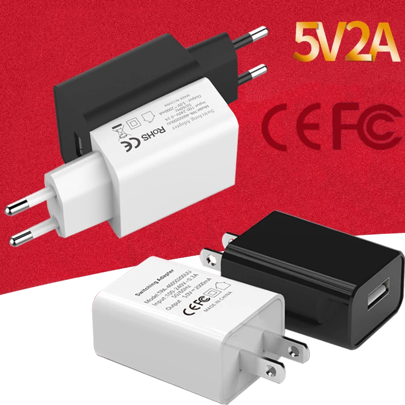 5V 2A USB Charger EU/US Plug Wall Power Adapter Travel USB Charger Charging For Universal Mobile Phone USB Cable Black / White
5V 2A USB Charger EU/US Plug Wall Power Adapter Travel USB Charger Charging For Universal Mobile Phone USB Cable Black / White