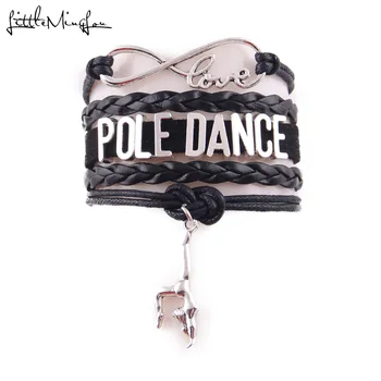 Little MingLou Infinity love Pole DANCE bracelet GYM charm leather Rope handmade DANCER bracelets & bangles for women men
Little MingLou Infinity love Pole DANCE bracelet GYM charm leather Rope handmade DANCER bracelets & bangles for women men
