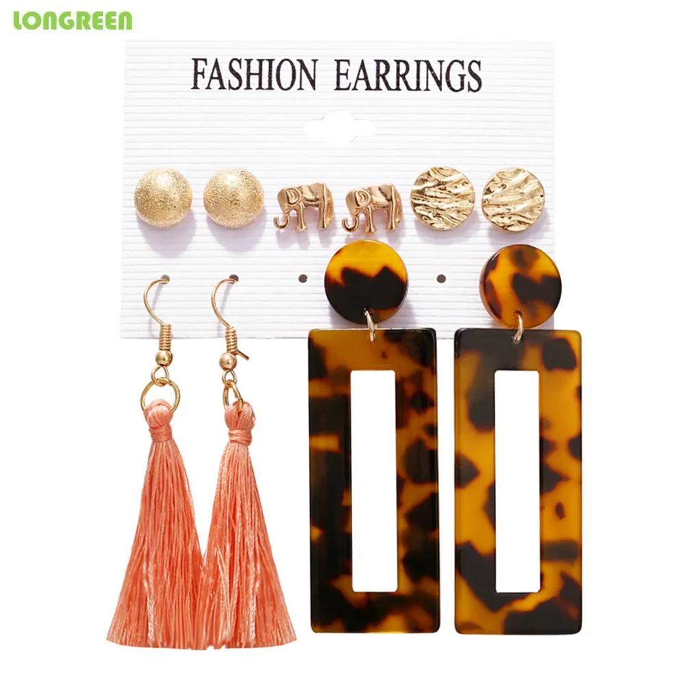 Tassle Geometric Round Square Metal Leaf Leopard Earring African Korean Earring Women Accessories Bijuterias No Atacado bijoux
Tassle Geometric Round Square Metal Leaf Leopard Earring African Korean Earring Women Accessories Bijuterias No Atacado bijoux