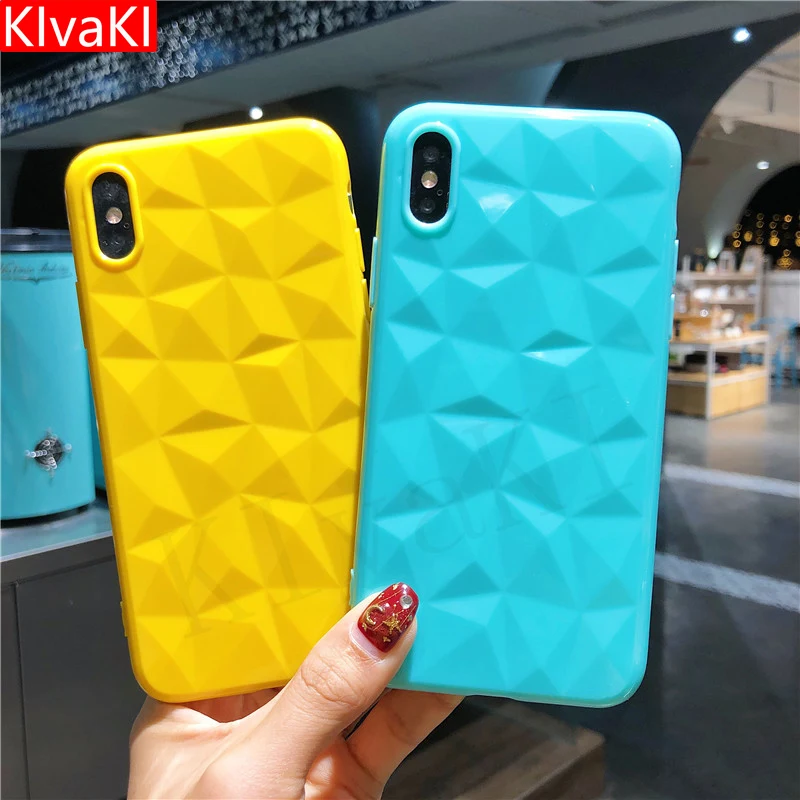 KIvaKI Candy Color Diamond Texture Soft Case For iPhone 6 6s 7 8 Plus X XR XS Max Ultra-thin Cover Geometric Rhombus Phone Cover
KIvaKI Candy Color Diamond Texture Soft Case For iPhone 6 6s 7 8 Plus X XR XS Max Ultra-thin Cover Geometric Rhombus Phone Cover