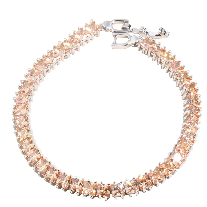 Square Brown Champagne Orange Morganite 925 Sterling Silver For Women Link Chain Bracelet 6.5 - 7.5 inch L20024
Square Brown Champagne Orange Morganite 925 Sterling Silver For Women Link Chain Bracelet 6.5 - 7.5 inch L20024