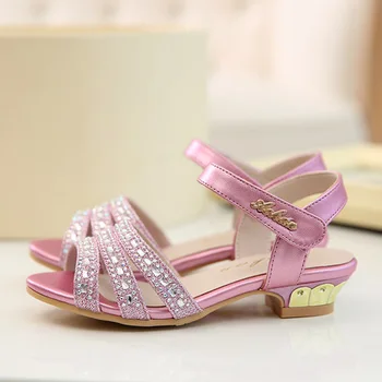 Girls Sandals Children's Shoes New fish mouth children's girls sandals summer children's low-heeled princess shoes rhinestones
Girls Sandals Children's Shoes New fish mouth children's girls sandals summer children's low-heeled princess shoes rhinestones