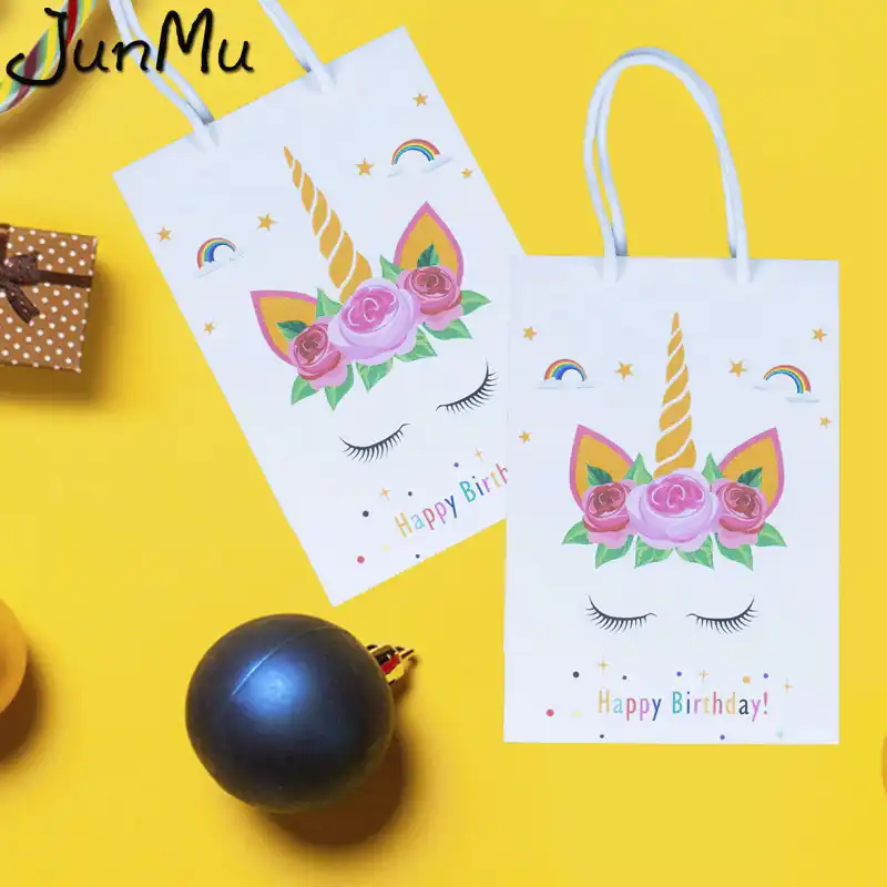 paper gift bags party bag for unicorn party baby shower birthday