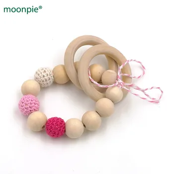 Crochet nursing toy, wood wooden beads with crochet beads pink white braid cord BABY TEETHER NT047
Crochet nursing toy, wood wooden beads with crochet beads pink white braid cord BABY TEETHER NT047