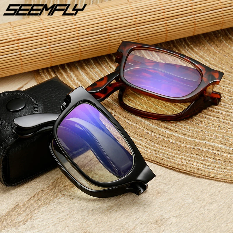 Seemfly Blue Film Resin Folding Reading Glasses Men Women Unisex Hyperopia Presbyopia Eyeglasses With Case Cloth +1.0 To +4.0
Seemfly Blue Film Resin Folding Reading Glasses Men Women Unisex Hyperopia Presbyopia Eyeglasses With Case Cloth +1.0 To +4.0
