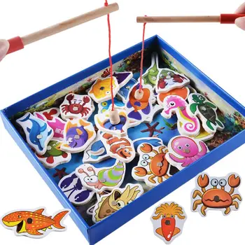 32pcs/Set Magnetic Wooden Fishing Toy Game Play Rods Board Kids Puzzle Toy Gift Marine Biological Congnition N21_F
32pcs/Set Magnetic Wooden Fishing Toy Game Play Rods Board Kids Puzzle Toy Gift Marine Biological Congnition N21_F