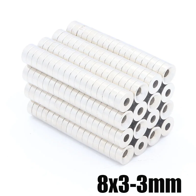 50Pcs 8x3mm Hole 3mm Ring Neodymium Countersunk Magnets Super Strong Rare Earth Magnet 8*3-3 mm Powerful Magnetic Magnets Disc
50Pcs 8x3mm Hole 3mm Ring Neodymium Countersunk Magnets Super Strong Rare Earth Magnet 8*3-3 mm Powerful Magnetic Magnets Disc