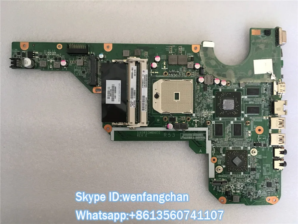 Free shipping 683030-001 683030-501 for HP Pavilion G4 G6 G4-2000 G7 G6-2000 Motherboard R53 DA0R53MB6E0 / DA0R53MB6E1
Free shipping 683030-001 683030-501 for HP Pavilion G4 G6 G4-2000 G7 G6-2000 Motherboard R53 DA0R53MB6E0 / DA0R53MB6E1