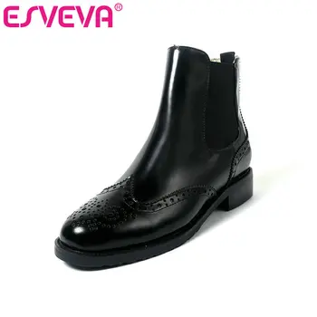 ESVEVA 2020 Square Low Heel Women Shoes Winter Ankle Boots Slip On Motorcycle Fashion Round Toe Platform Short Boots Size 34-43
ESVEVA 2020 Square Low Heel Women Shoes Winter Ankle Boots Slip On Motorcycle Fashion Round Toe Platform Short Boots Size 34-43