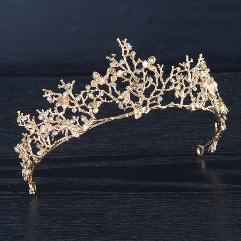 Vintage Crystal Bridal Tiara Baroque Wedding Crown Hairband Queen Princess Headpiece Leaves Branch Rhinestones Headdress
Vintage Crystal Bridal Tiara Baroque Wedding Crown Hairband Queen Princess Headpiece Leaves Branch Rhinestones Headdress