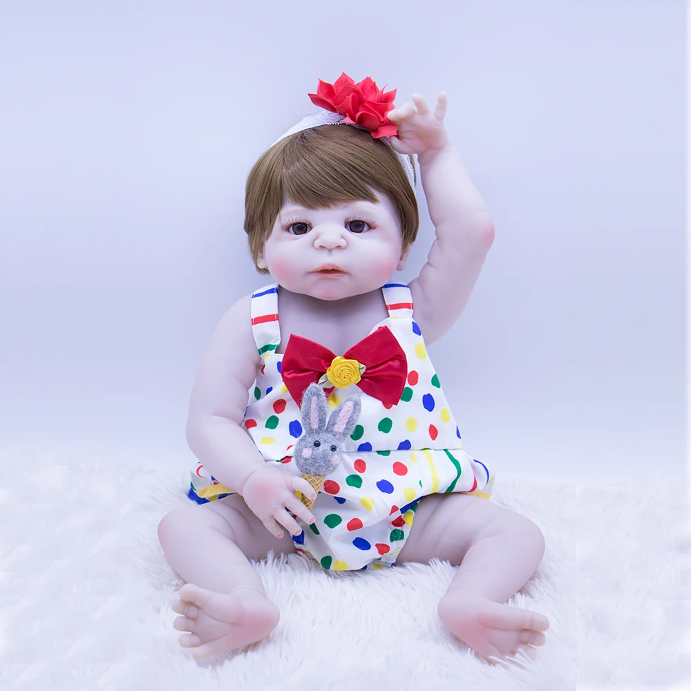 Smooth brown hair 56cm Silicone Vinyl Newborn Baby Princess Girl Dolls 100% Non-toxic Bebe Boneca DIY Toy de pano high lol-dolls
Smooth brown hair 56cm Silicone Vinyl Newborn Baby Princess Girl Dolls 100% Non-toxic Bebe Boneca DIY Toy de pano high lol-dolls