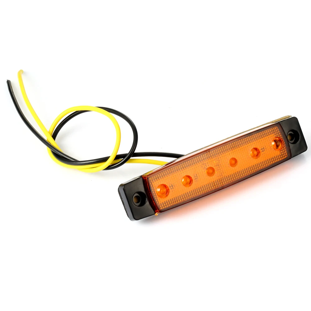 10pcs 12V 6 LED Truck Trailer Pickup Side Marker Indicators Light Truck Lorries Bus Clearance Side Marker Red White Yellow
10pcs 12V 6 LED Truck Trailer Pickup Side Marker Indicators Light Truck Lorries Bus Clearance Side Marker Red White Yellow