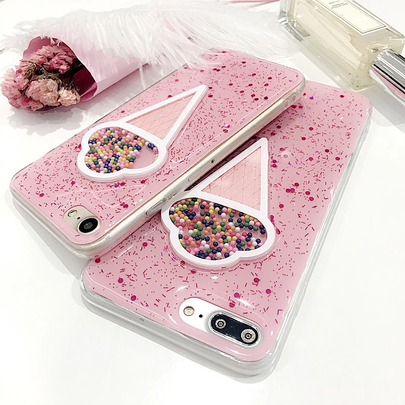 Pink Shining Cartoon Ice Cream Case For iPhone XR X XS 8 7 Plus Silicone Cover For iPhone XS Max 6 6s Plus Glitter Powder Capa
Pink Shining Cartoon Ice Cream Case For iPhone XR X XS 8 7 Plus Silicone Cover For iPhone XS Max 6 6s Plus Glitter Powder Capa