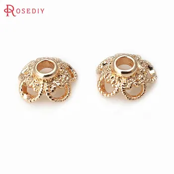 (31291-G)20PCS 9MM height 3.6MM 24K Champagne Gold Color Brass Flower Beads Caps Jewelry Making Supplies Findings Accessories
(31291-G)20PCS 9MM height 3.6MM 24K Champagne Gold Color Brass Flower Beads Caps Jewelry Making Supplies Findings Accessories