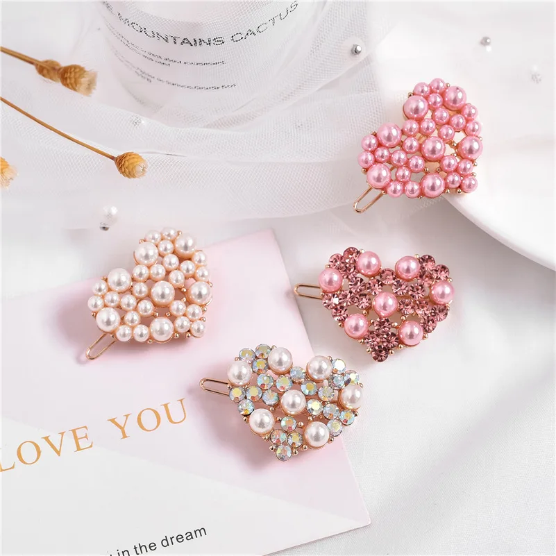 Pink HEART Pearl Hairpins Rhinestone Fashion Snap Clips Hair Clips for Women Hairgrips Barrette Adult Hair Accessories
Pink HEART Pearl Hairpins Rhinestone Fashion Snap Clips Hair Clips for Women Hairgrips Barrette Adult Hair Accessories