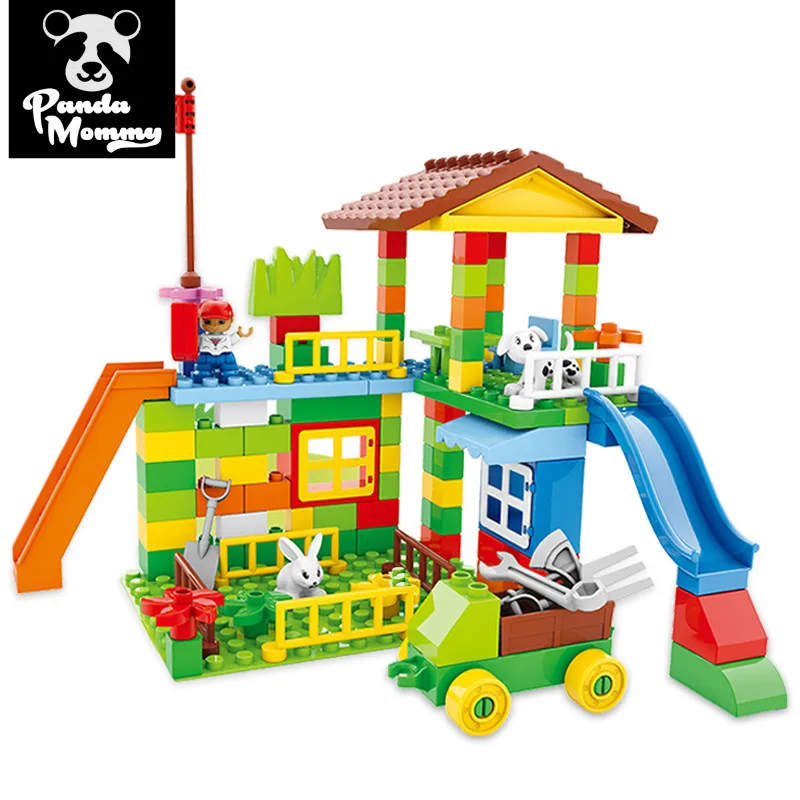 113pcs Legoingly duploing Big Size Building Blocks Town House Farm Compatible with Legoing Toys for Children
113pcs Legoingly duploing Big Size Building Blocks Town House Farm Compatible with Legoing Toys for Children