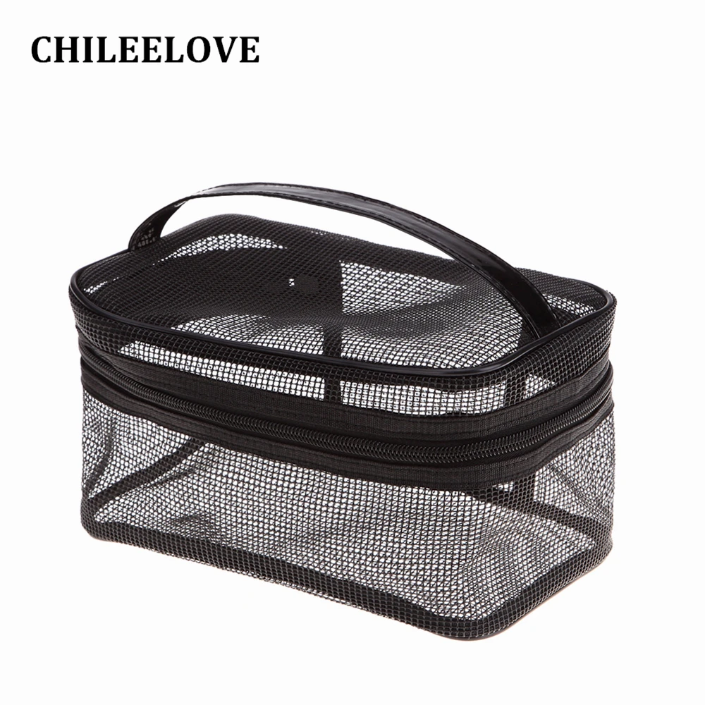 CHILEELOVE Black Transparent Makeup Brushes Grid Bucket Bag Handbag Cosmetic Case For Women Make Up Tool Collection
CHILEELOVE Black Transparent Makeup Brushes Grid Bucket Bag Handbag Cosmetic Case For Women Make Up Tool Collection