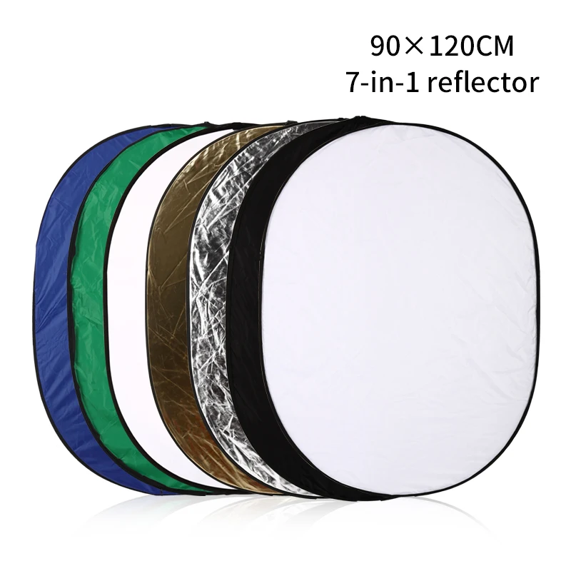 35 inch x 47 inch (90cmx120cm) Photography Oval Reflector Collapsible Photo Video 7 in 1 Light Reflectors Disc
35 inch x 47 inch (90cmx120cm) Photography Oval Reflector Collapsible Photo Video 7 in 1 Light Reflectors Disc