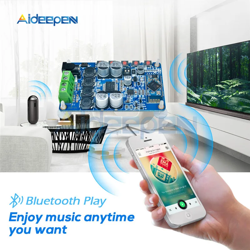 TDA7492P 50W Digital CSP8635 Bluetooth 4.0 Chip Audio Receiver Amplifier Board 2X25W 2X50W DIY Case Cover
TDA7492P 50W Digital CSP8635 Bluetooth 4.0 Chip Audio Receiver Amplifier Board 2X25W 2X50W DIY Case Cover