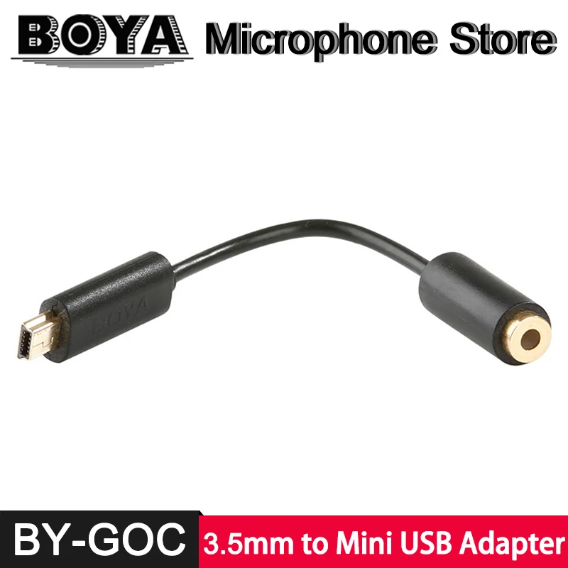 BOYA BY GOC микрофонный кабель адаптера преобразовать 3 5 мм к Mini USB микрофон конвертер