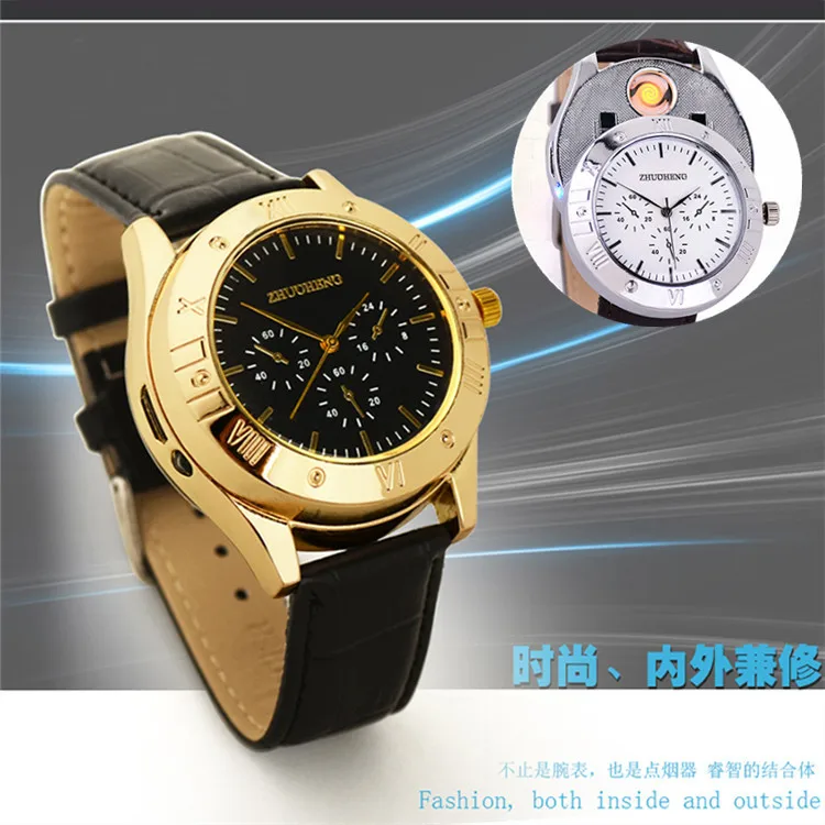 Military USB Flameless Windproof Cigarette lighter Watch Men Electric Rechargeable USB Watch Lighters Men's Wristwatch No Gas
Military USB Flameless Windproof Cigarette lighter Watch Men Electric Rechargeable USB Watch Lighters Men's Wristwatch No Gas