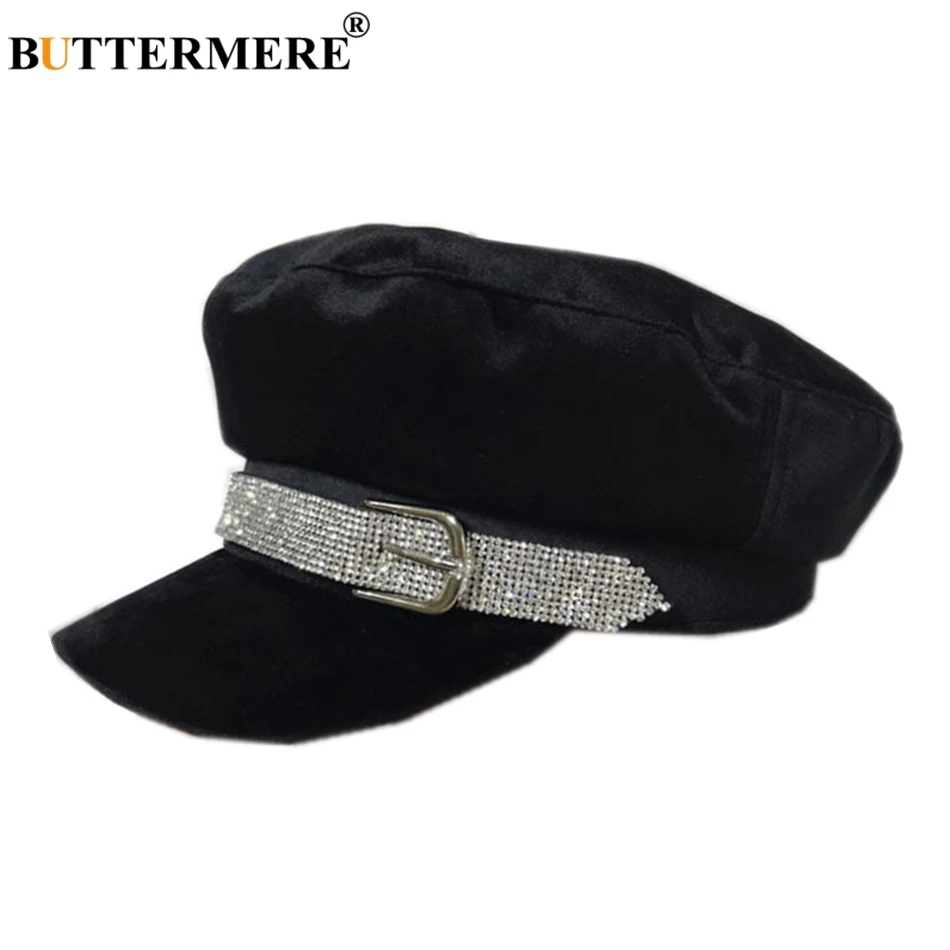 womens black baker boy hat