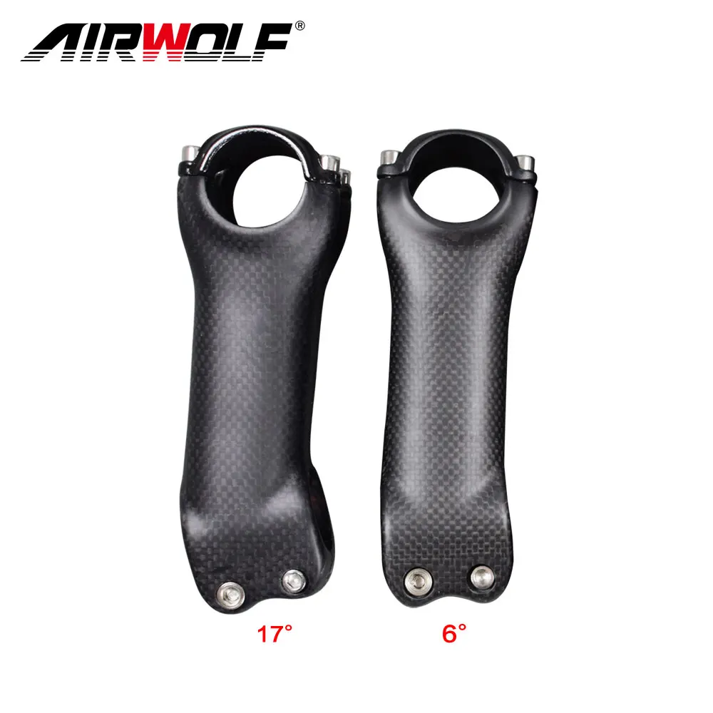 Airwolf 6 degree 17 degree Full carbon fiber stem road mountain bike stem 70/80/90/100/110/120/130mm matte/glossy carbon stems
Airwolf 6 degree 17 degree Full carbon fiber stem road mountain bike stem 70/80/90/100/110/120/130mm matte/glossy carbon stems