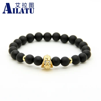 Ailatu New Arrival Powerful Beaded Cz Charm Hero Of Sparta Bracelets 10pcs/lot 8mm Matte Onyx Stone Fashion Jewelry
Ailatu New Arrival Powerful Beaded Cz Charm Hero Of Sparta Bracelets 10pcs/lot 8mm Matte Onyx Stone Fashion Jewelry