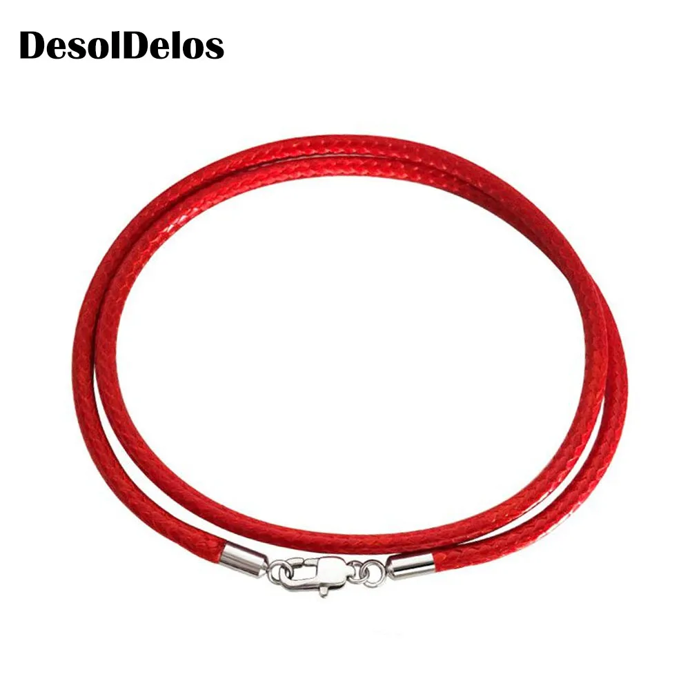 Jewelry Accessories Necklace Cord 1.5mm 2mm 3mm Black Leather Cord Wax Rope Chain Stainless Steel Lobster Clasp For DIY Necklace
Jewelry Accessories Necklace Cord 1.5mm 2mm 3mm Black Leather Cord Wax Rope Chain Stainless Steel Lobster Clasp For DIY Necklace