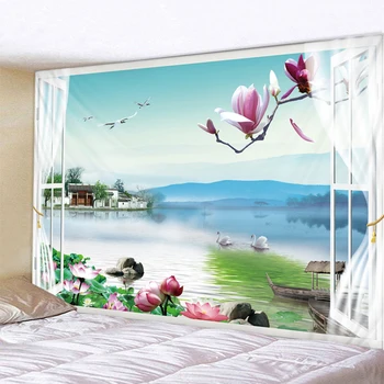 Water Flower Outside The Window Wall Hanging Boho Tapestry Wall Carpet Photographic Background Cloth Living Room Blanket
Water Flower Outside The Window Wall Hanging Boho Tapestry Wall Carpet Photographic Background Cloth Living Room Blanket