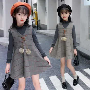 New Fancy Girls Spring Autumn Clothing Set Knitwear Top + Plaid Wool Dress High Quality Children 2Pcs Clothes Sets 2 pieces
New Fancy Girls Spring Autumn Clothing Set Knitwear Top + Plaid Wool Dress High Quality Children 2Pcs Clothes Sets 2 pieces