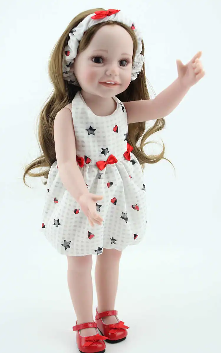 Lifelike american 18 inch Baby girl Doll full vinyl body reborn dolls toys for children birthday gift
Lifelike american 18 inch Baby girl Doll full vinyl body reborn dolls toys for children birthday gift