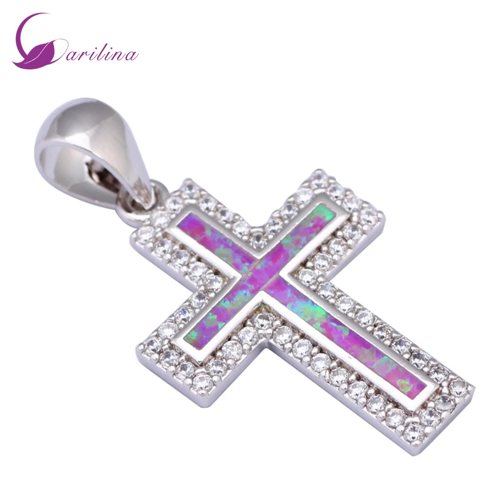 Garilina Divine cross 925 Silver Color Pink opal White Cubic Zirconia silver pendant for women fashion jewelry P015
Garilina Divine cross 925 Silver Color Pink opal White Cubic Zirconia silver pendant for women fashion jewelry P015