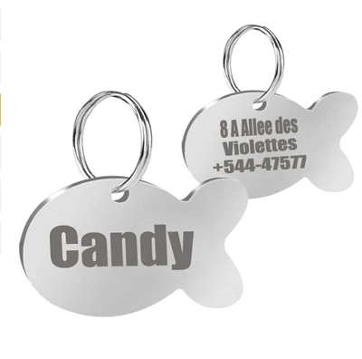 Stainless Steel Fish Shape Customized Cat ID Tags Engraved Personalized Tag In Pet Collars For Dog And Cat Free Engraving
Stainless Steel Fish Shape Customized Cat ID Tags Engraved Personalized Tag In Pet Collars For Dog And Cat Free Engraving