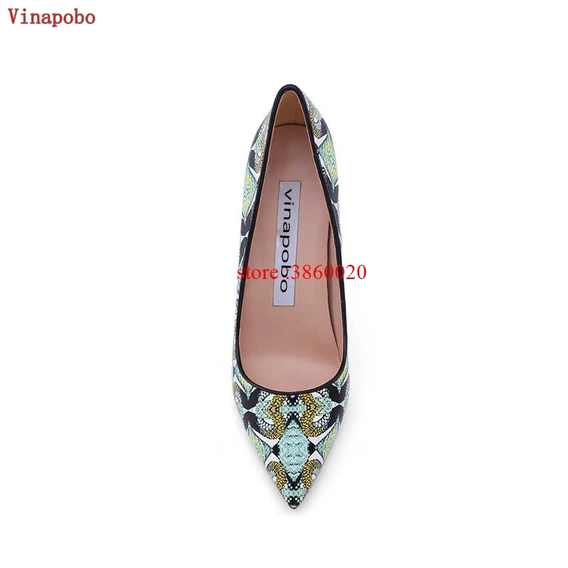 3-buy-jessica-buurman-street-style-shoes-kaire-snakeskin-printed-leather-high-heel-pumps-green-12cm副本