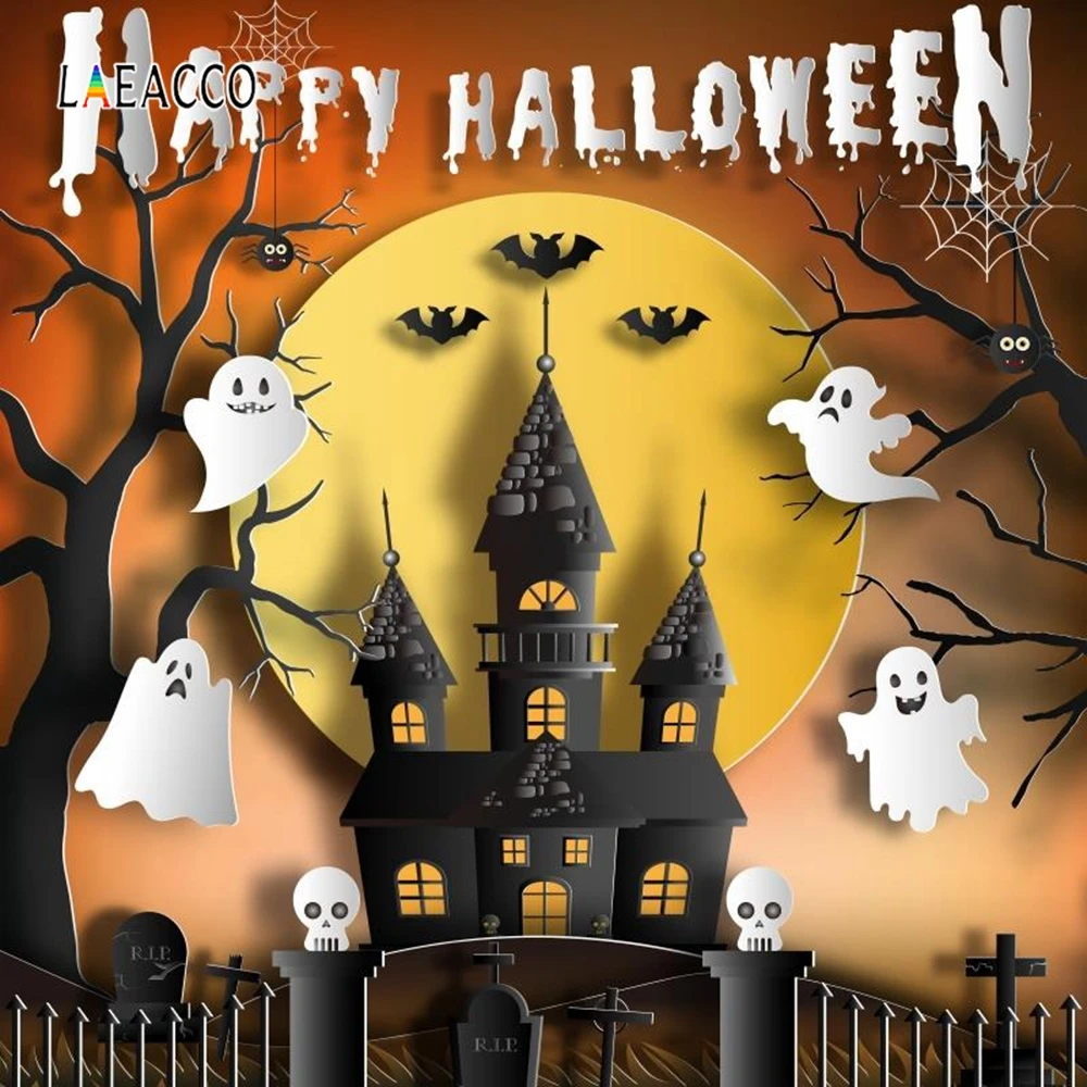 Laeacco Halloween Party Photography Backgrounds Customized Black Castle All Saints Day Photographic Backdrops for Photo Studio
Laeacco Halloween Party Photography Backgrounds Customized Black Castle All Saints Day Photographic Backdrops for Photo Studio