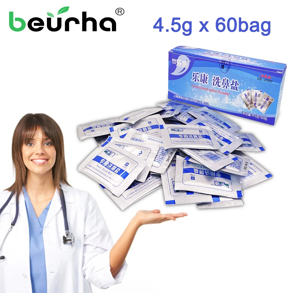 4.5g * 60pcs Nose Cleaner Salt Nasal Wash Salt For Allergies Relief Rinse Irrigator sinusite neti pot For Adults Children
4.5g * 60pcs Nose Cleaner Salt Nasal Wash Salt For Allergies Relief Rinse Irrigator sinusite neti pot For Adults Children