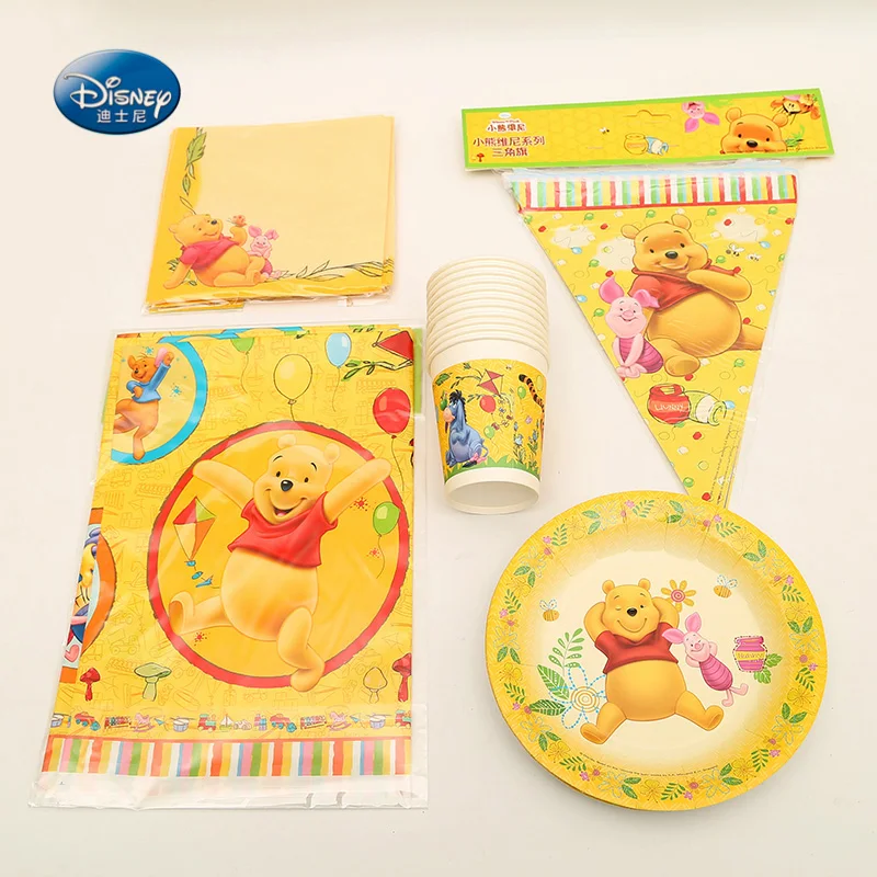 Winnie the Pooh theme Tableware Set Children Birthday Party Supplies Decorations Total 57 Pcs Cup+Plate+Banner+Tablecover+Napkin
Winnie the Pooh theme Tableware Set Children Birthday Party Supplies Decorations Total 57 Pcs Cup+Plate+Banner+Tablecover+Napkin