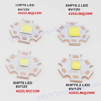 

CREE XHP50 XHP70 XHP50.2 XHP70.2 2 generation Cool White Neutral White Warm White LED Emitter 6V 12V with 16mm 20mm Copper PCB