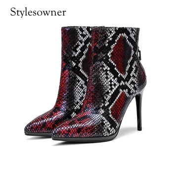 Stylesowner Original Brand High Quality Winter Ankle Boots Mixed Colors Real Leather Back Zipper Pointed Toe Fashion Heels Boots
Stylesowner Original Brand High Quality Winter Ankle Boots Mixed Colors Real Leather Back Zipper Pointed Toe Fashion Heels Boots