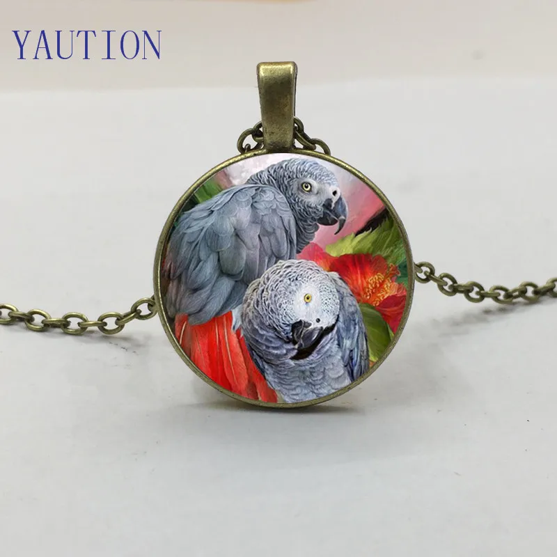 New Congo African Red Tail Grey Parrot Pendant Necklace Glass Cabochon Xmas Bird Gift Jewellery for Women
New Congo African Red Tail Grey Parrot Pendant Necklace Glass Cabochon Xmas Bird Gift Jewellery for Women