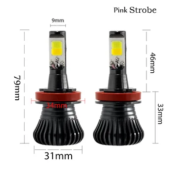 2pcs Dual Color Change LED Fog Light Bulb 6000k White Blue color 30W IP68 H1 H3 H7 H8 H11 9005 9006 880 Front Fog Lamps
2pcs Dual Color Change LED Fog Light Bulb 6000k White Blue color 30W IP68 H1 H3 H7 H8 H11 9005 9006 880 Front Fog Lamps